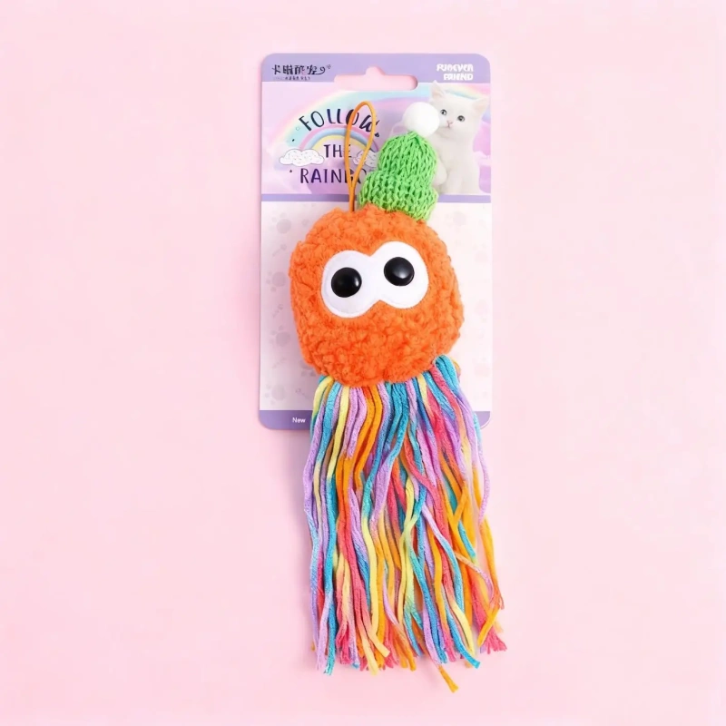Catnip Yarn Ball Toy with Sound, Bite Resistant Octopus Shape for Cats Entertainment - 4 Colors