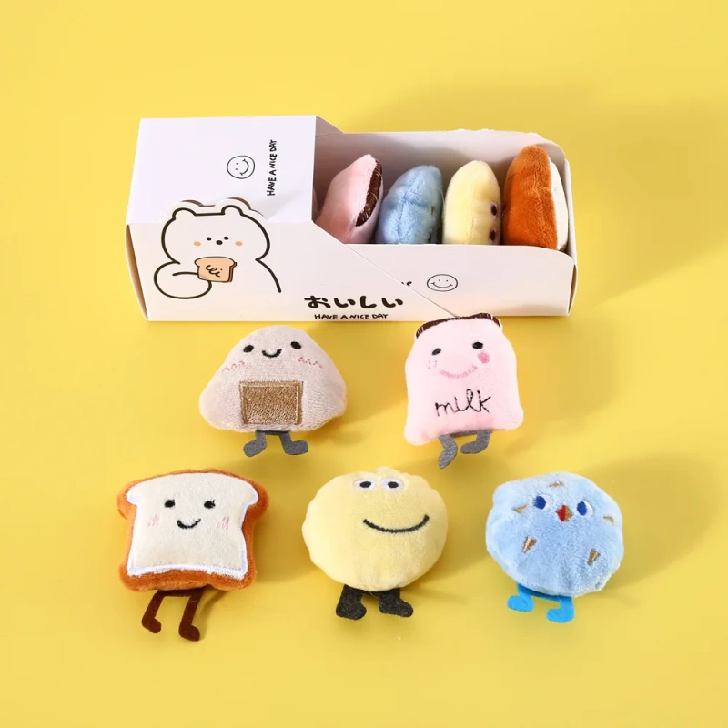 Strawberry New Series Toys Cat Toys In Blueberry Cookies Milk Rice Balls Toast Designs (Choice+CA)