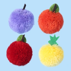 Interactive Fruit-Shaped Silent Ball Self-Pleasure Cat Toy and Puppy Small Size Pineapple Apple Orange Set
