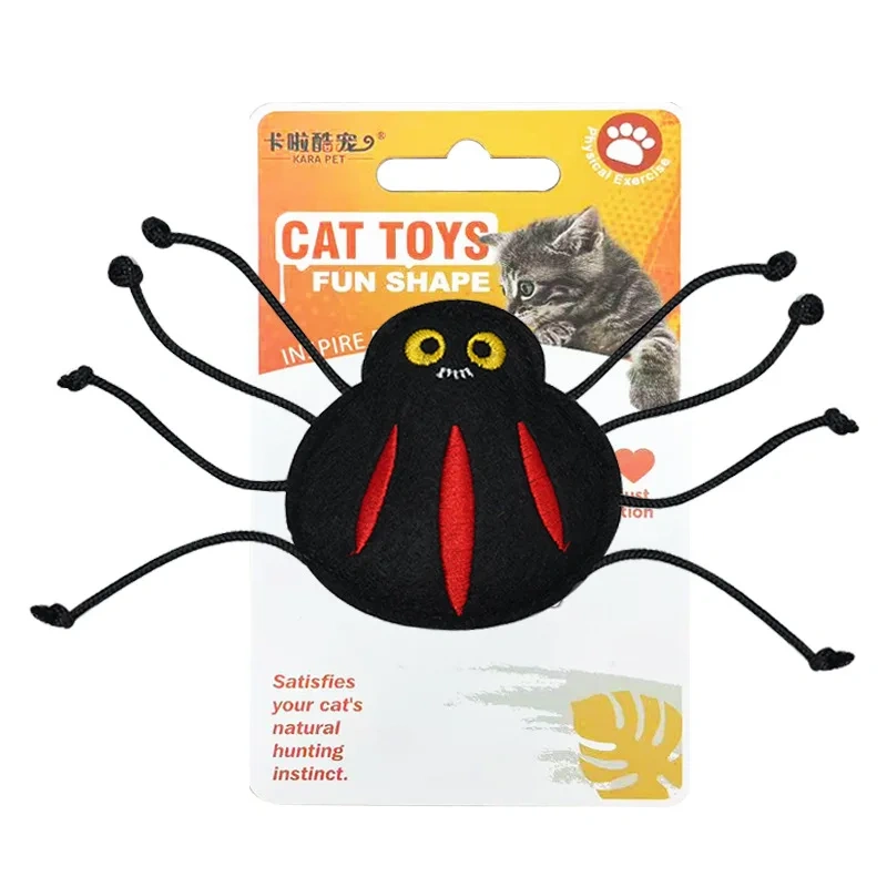 Cat Toy Wholesale Felt Insects Spiders Bee Pet Cat Toys for Indoor Kitten Kitty Chew Interactive Cat Catnip Toy
