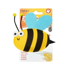 Cat Toy Wholesale Felt Insects Spiders Bee Pet Cat Toys for Indoor Kitten Kitty Chew Interactive Cat Catnip Toy