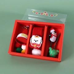 Interactive Eco-Friendly Cat Chew Toy Set Santa Claus Tree Hat Bow Tie Collar Teaser Wand Plush Christmas Pet Toy