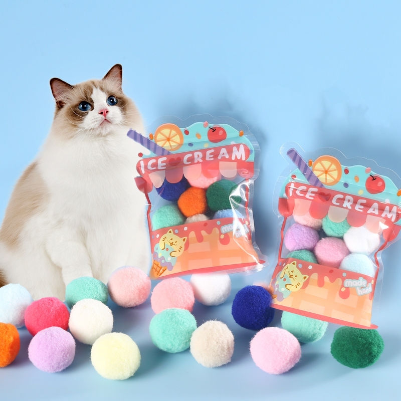 Pet cat bouncy silent ball