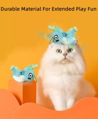 AFP New Arrival Durable Interactive Cat Teaser Toy Jittering Bird Vibration Pet Plush Toy for Cat Stimulating Hunting Instincts