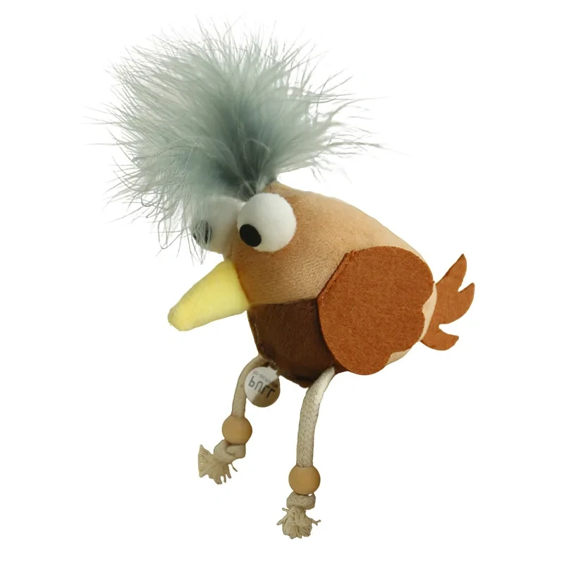Cat Chew Plush Toy Catnip Squeaky Feather Knot Cute Chicken Styling Kitten Toy Bite Resistant Teeth Cleaning Cat Toy Supplies