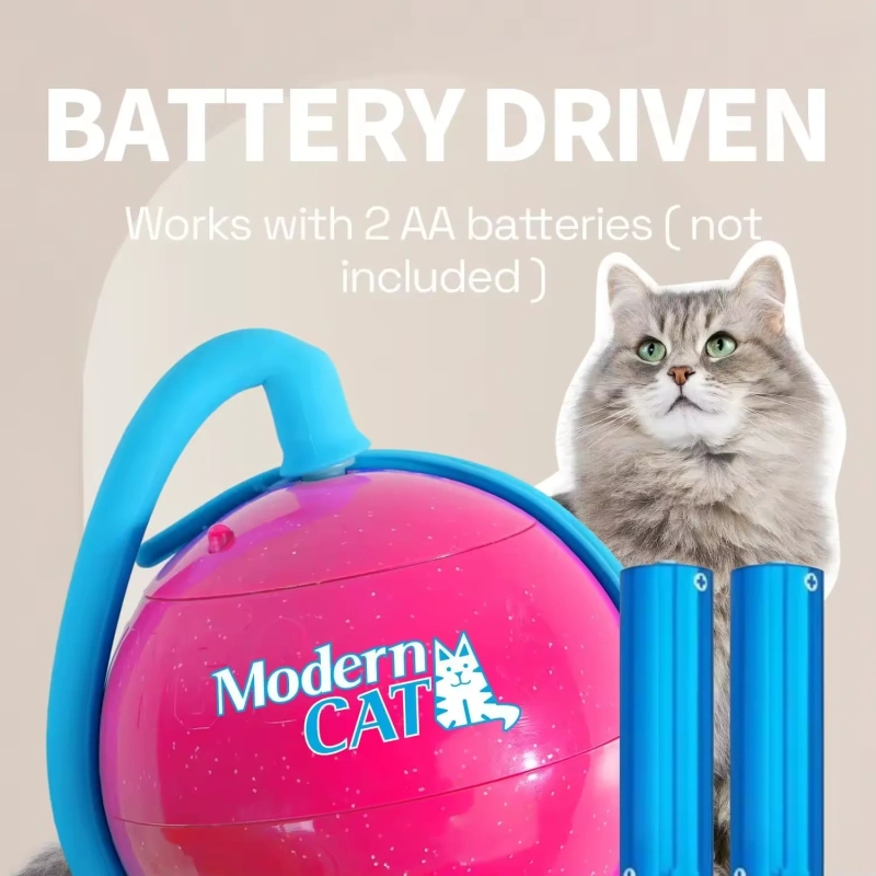 AFP Interactive Cat Toy Automatic Moving Ball Toy With Auto Timer Low Noise Gliding Motion 360 Rotating Teaer Ball Smart Pet Toy