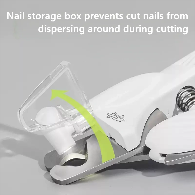 AFP Pet Cleaning Product LED Pet Nail Clipper With Nail Storage Box Stainless Steel Cutting Blade Nail Trimmer For Dogs And Cats