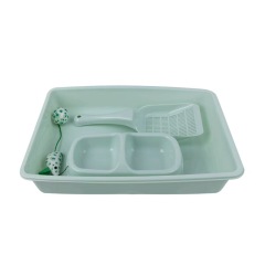 Pawise Multiple Colors Kitten Starter Kit Plastic Cat Litter Box Set