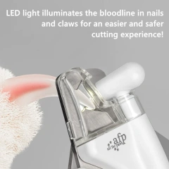 AFP Pet Cleaning Product LED Pet Nail Clipper With Nail Storage Box Stainless Steel Cutting Blade Nail Trimmer For Dogs And Cats