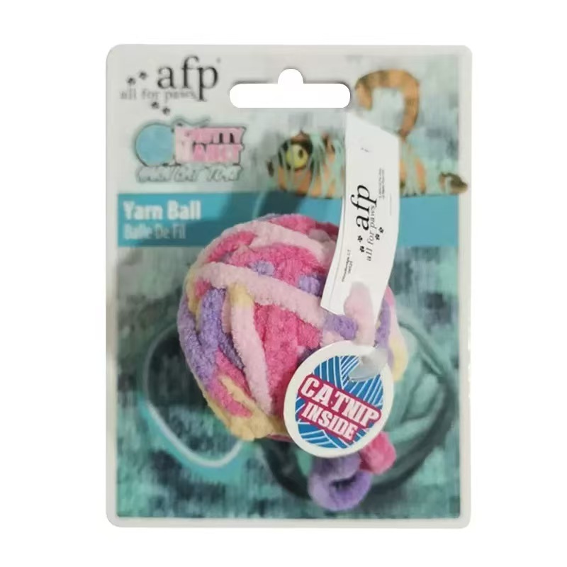 AFP Custom Knotty Habits Series Cat Teaser Toy Interactive Wool Yarn Rope Ball Toy