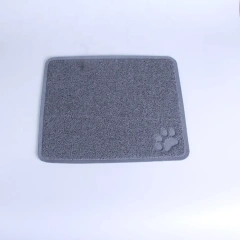 BPA Free Easy Clean PVC Cat Litter Mat Non-Slip Pet Bowl Mat Accessory with Solid Cartoon Style for Cats