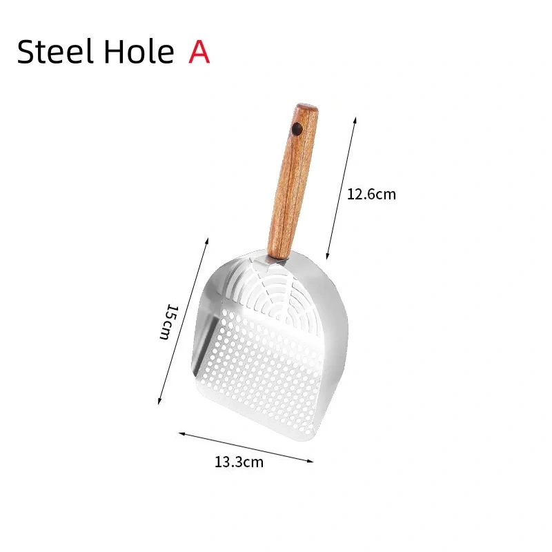 Stainless Steel Cat Litter Scoop Long Handle Pet Waste Shovel Cleaning Tool Toilet Garbage Picker Litter Box Cats Supplies