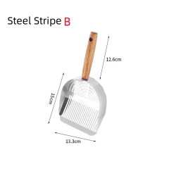 Stainless Steel Cat Litter Scoop Long Handle Pet Waste Shovel Cleaning Tool Toilet Garbage Picker Litter Box Cats Supplies