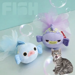 Cat Toys Catnip Fish Sound Pet Toys with Bell Interactive Cat Playing Toy Teeth Grinding Cat Kitten Catnip Toys