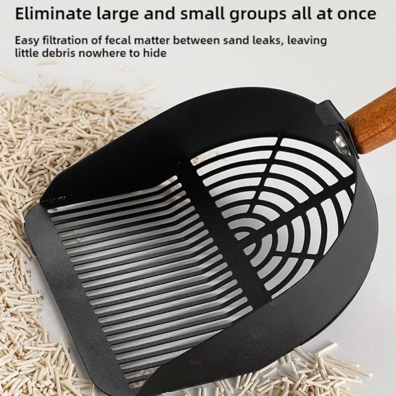 Stainless Steel Cat Litter Scoop Long Handle Pet Waste Shovel Cleaning Tool Toilet Garbage Picker Litter Box Cats Supplies