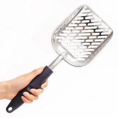 Cat Litter Scoop Big Metal Litter Scoop for Kitty Sifter with Deep Shovel and Ergonomic Handle Made of Heavy Duty Solid Aluminum