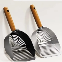 Stainless Steel Cat Litter Scoop Long Handle Pet Waste Shovel Cleaning Tool Toilet Garbage Picker Litter Box Cats Supplies