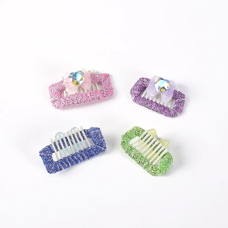 Random Color 5 Pet Hairpins, Colored Onion, Rope with Diamonds, Pet Headdress, Yorkshire Teddy Schnauzer, Marzis, Dog Hairpin