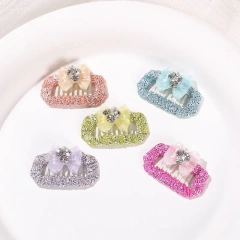 Random Color 5 Pet Hairpins, Colored Onion, Rope with Diamonds, Pet Headdress, Yorkshire Teddy Schnauzer, Marzis, Dog Hairpin