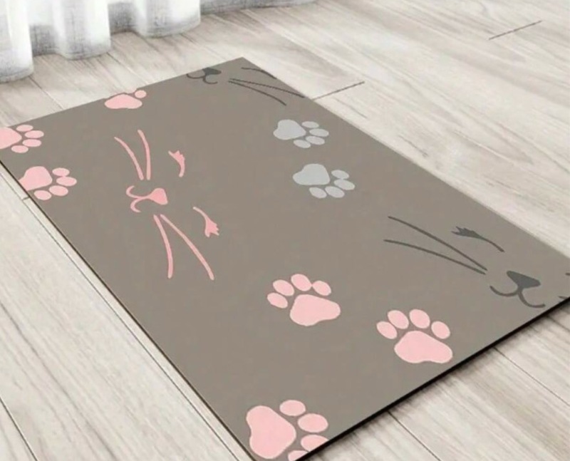 Halloween Spider Web Bat-shape Pet Feeding Mat