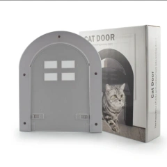 Pet Door 1PC Cat and Dog Plastic Screen Free Entry Magnetic with Window Flap Indoor Outdoor Pet Products