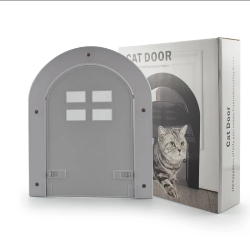 Pet Door 1PC Cat and Dog Plastic Screen Free Entry Magnetic with Window Flap Indoor Outdoor Pet Products