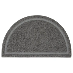 Waterproof Half Circle PVC Cat Litter Mat Non-Slip Solid Pet Mat for Cats and Small Animals