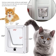 Cat Flap Door  Durable Indoor/Outdoor Pet Door for Cats & Small Dogs  Weatherproof Easy Install