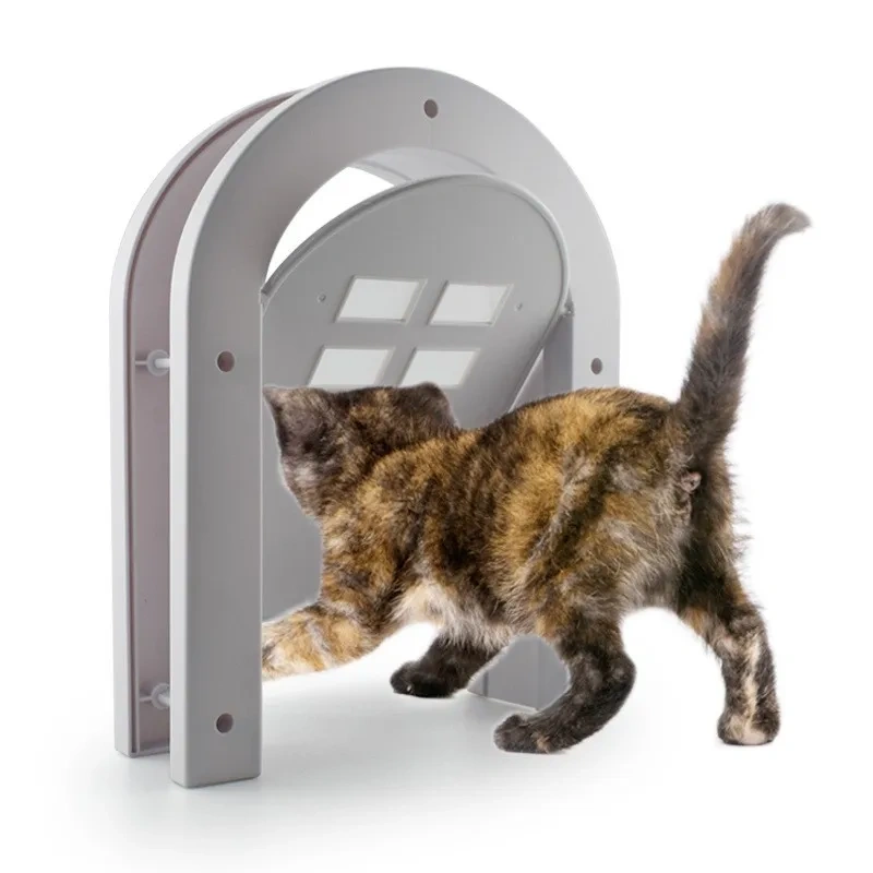 Pet Door 1PC Cat and Dog Plastic Screen Free Entry Magnetic with Window Flap Indoor Outdoor Pet Products