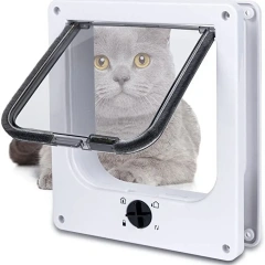 Cat Flap Door  Durable Indoor/Outdoor Pet Door for Cats & Small Dogs  Weatherproof Easy Install