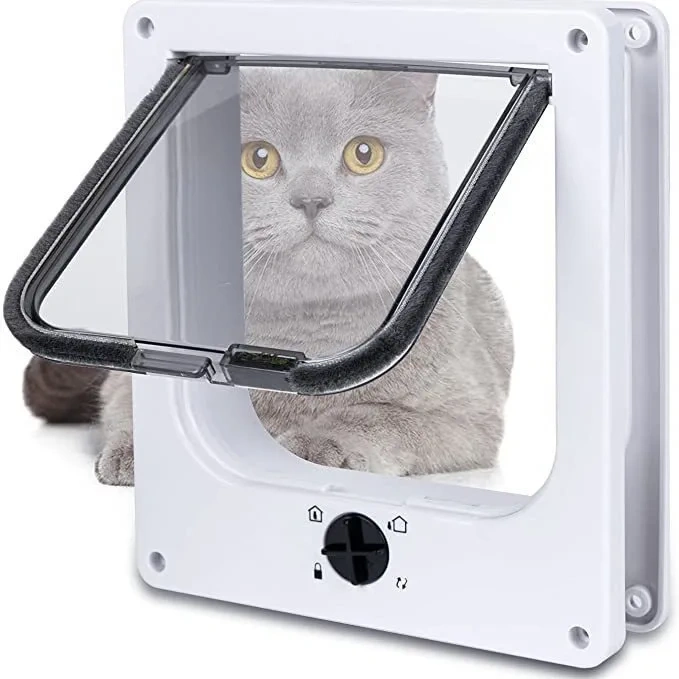 Cat Flap Door  Durable Indoor/Outdoor Pet Door for Cats & Small Dogs  Weatherproof Easy Install