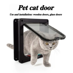 Acrylic Controllable Cat Door Cats Hole Dog Hole Doorway Pet Supplies Accessories Suitable for Wooden Doors and Glass Doors
