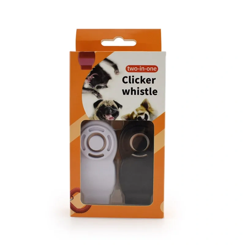 2-in-1 '8'-shaped Pet Dog Training Clicker & Whistle Multi-Color Made of Durable EVA Material Wholesale