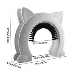 Pet Cat Dog Door Hole Access Direction Controllable Toy For Pet Training Dog Cats Kitten ABS Pet Gate Door Kit with Clean Brush