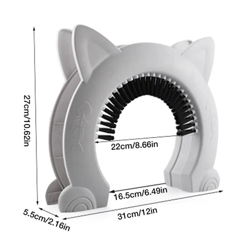 Pet Cat Dog Door Hole Access Direction Controllable Toy For Pet Training Dog Cats Kitten ABS Pet Gate Door Kit with Clean Brush