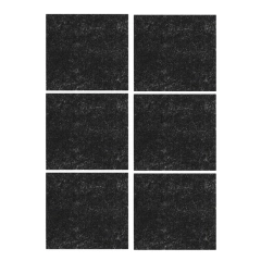 6PCS Cat Litter Box Filter Odor Absorbing Refills The Black Activated