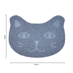 Waterproof Pet Litter Mat High Resilience Fiber Cat Layer Small Kitten Face Paw Pattern Pet Product Toilet Mat Cats Accessories