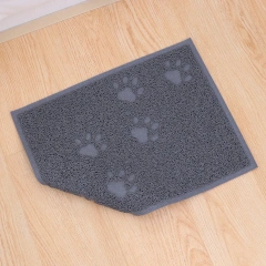 30x40cm Cat Litter Mat PVC Plastic Water Resistant Non Slip Pet Cleaning Carpet for Cats Dogs Gray