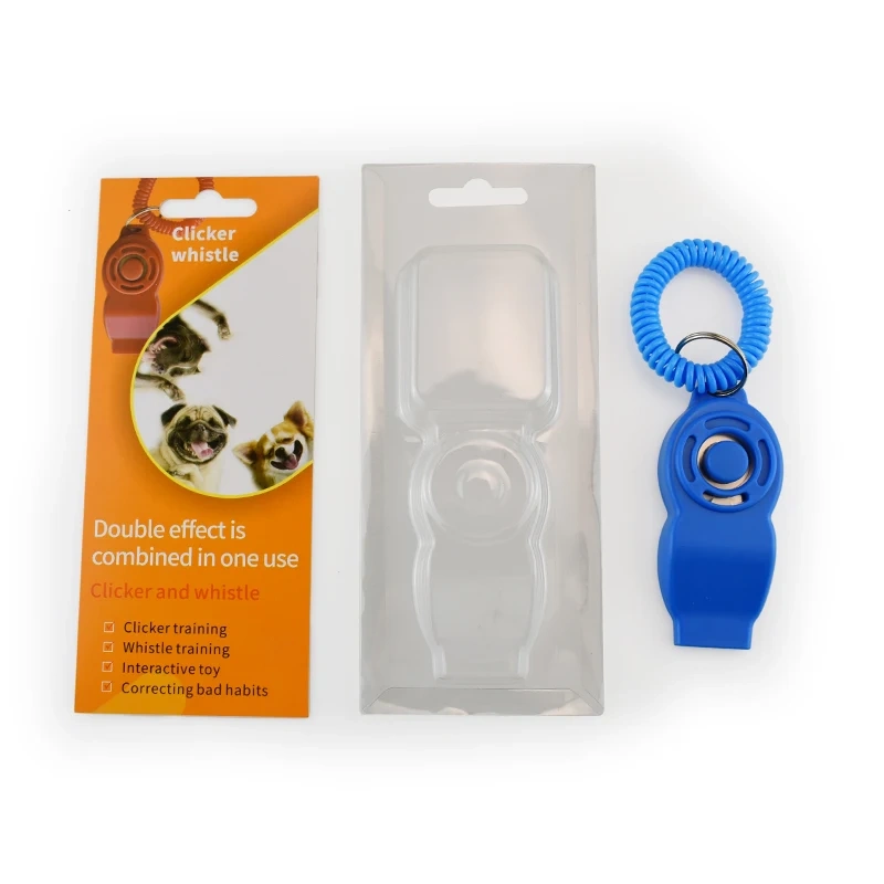 2-in-1 '8'-shaped Pet Dog Training Clicker & Whistle Multi-Color Made of Durable EVA Material Wholesale