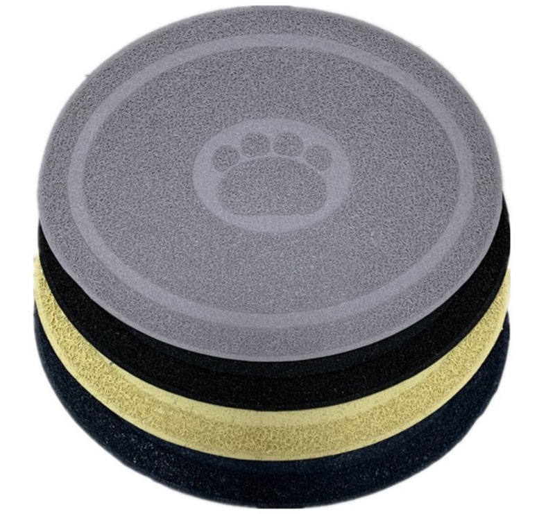 Waterproof Half Circle PVC Cat Litter Mat Non-Slip Solid Pet Mat for Cats and Small Animals