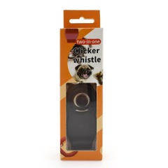 2-in-1 '8'-shaped Pet Dog Training Clicker & Whistle Multi-Color Made of Durable EVA Material