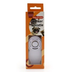 2-in-1 '8'-shaped Pet Dog Training Clicker & Whistle Multi-Color Made of Durable EVA Material