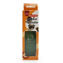 2-in-1 '8'-shaped Pet Dog Training Clicker & Whistle Multi-Color Made of Durable EVA Material