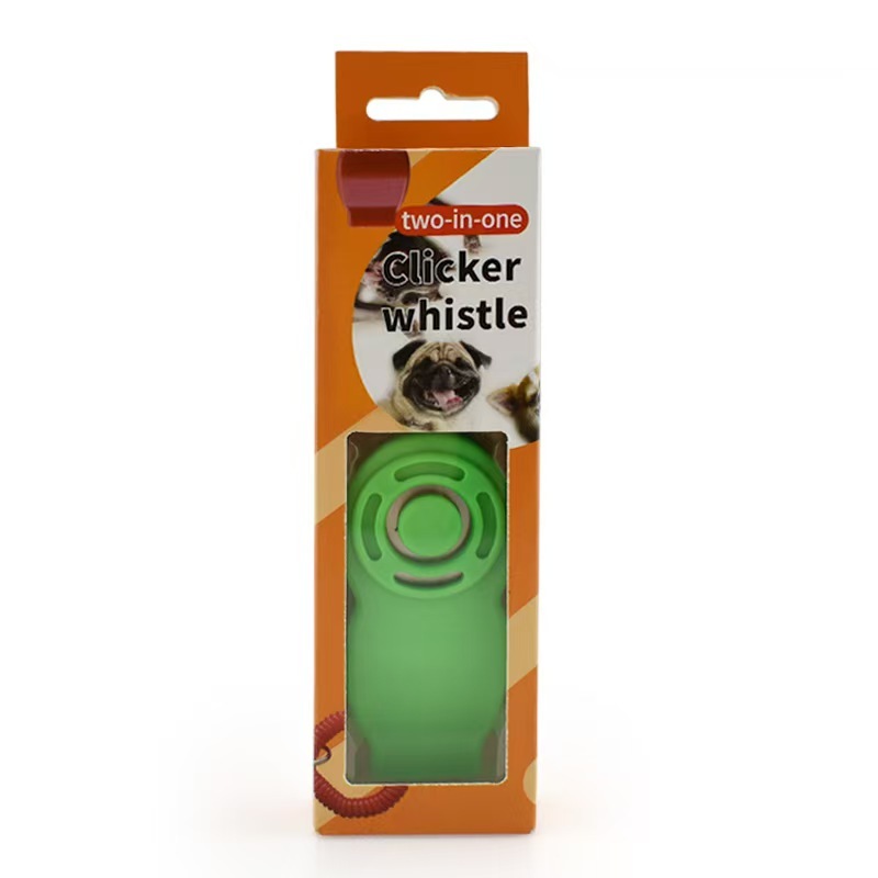 2-in-1 '8'-shaped Pet Dog Training Clicker & Whistle Multi-Color Made of Durable EVA Material