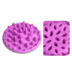 Slow Feed Pet Jungle Shaped Dog Feeding For Puppy Small Pets Purple Lightweight Non-Slip Travel Bowl Pet Slow Feeder Dog