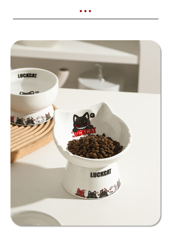 Luckcat cat ceramic bowl