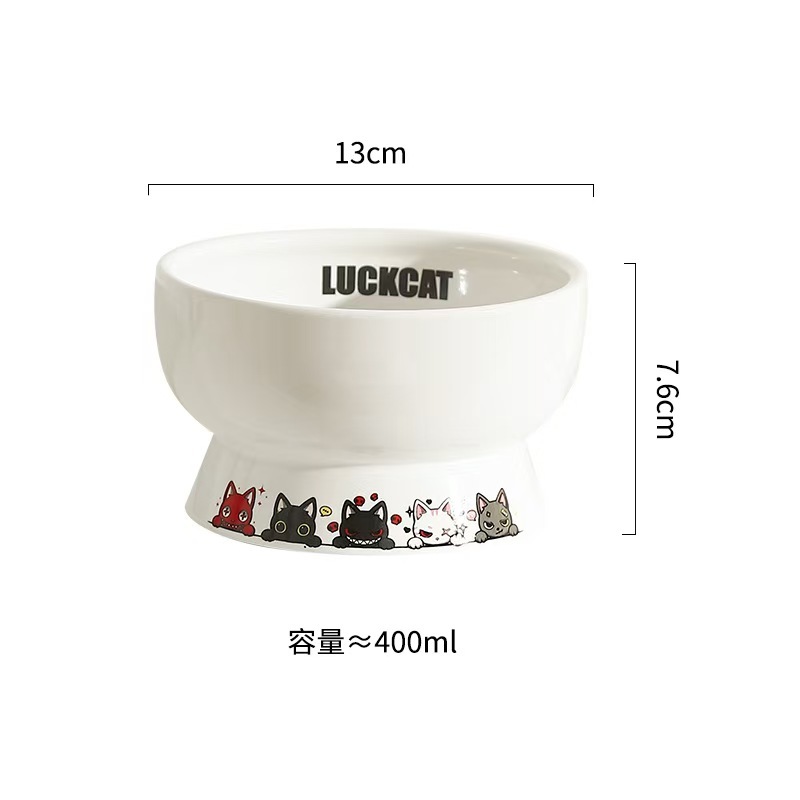 Luckcat cat ceramic bowl