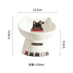 Luckcat cat ceramic bowl