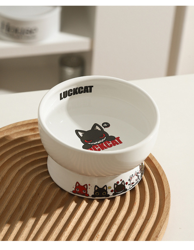 Luckcat cat ceramic bowl