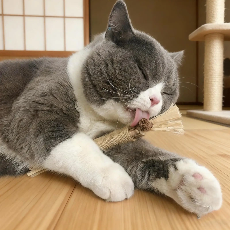 Cat Toys Cleaning Teeth Silvervine Chew Stick Pet Snacks Sticks Natural Stuff with Catnip for Kitten Catnip Teasing Chew Toys